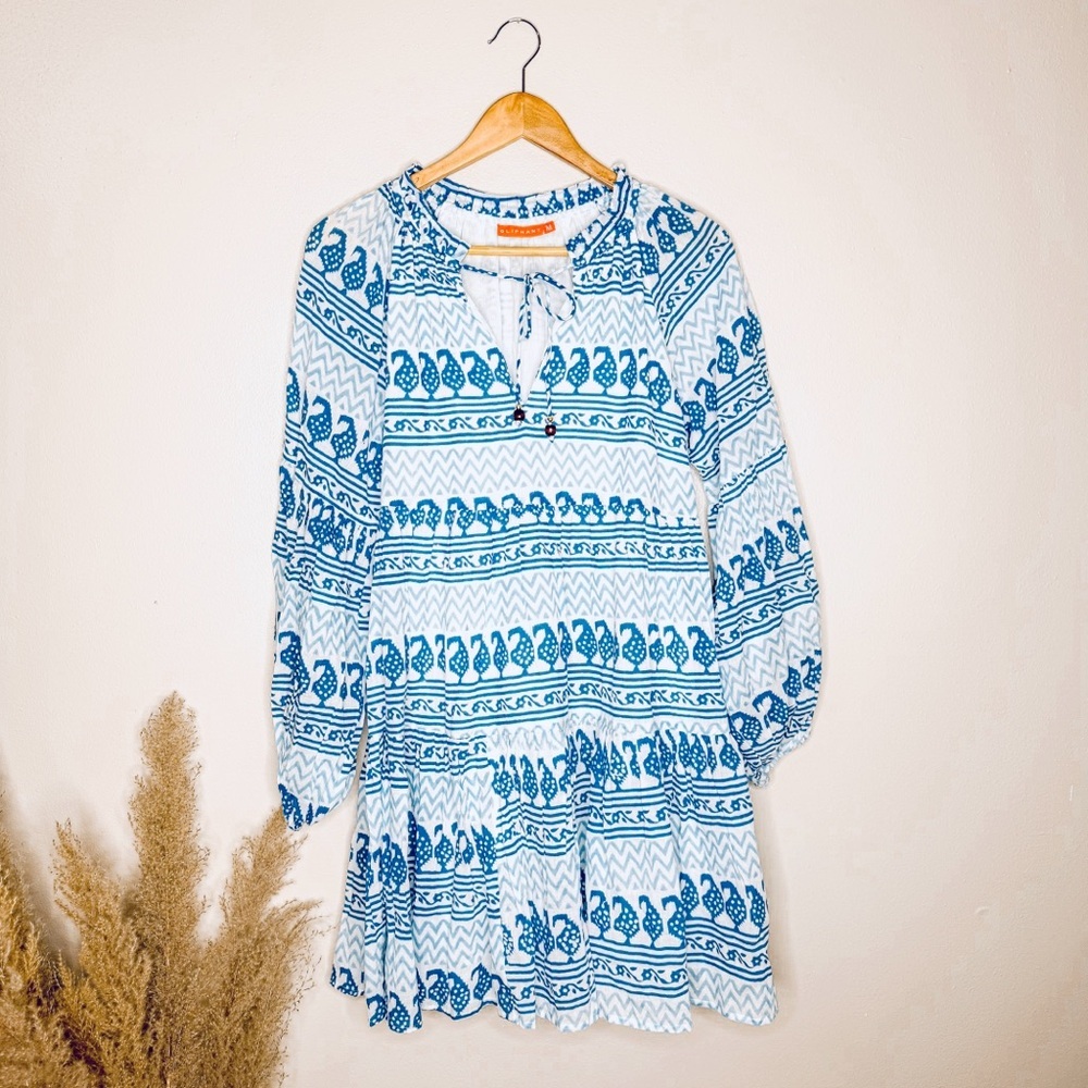 Tuckernuck Oliphant‎ Cotton Beachy Print Balloon Sleeve Mini Dress